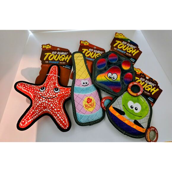 Rip Roarin' Tough Dog Toy - Super Squeak - Aggressive Chewers - Mystery 1 Piece - Picture 1 of 2